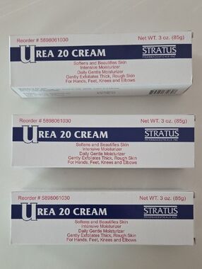 NIB Safety Sealed Tube Stratus Urea 20 Cream Lot Of 3 Safety Sealed Tube